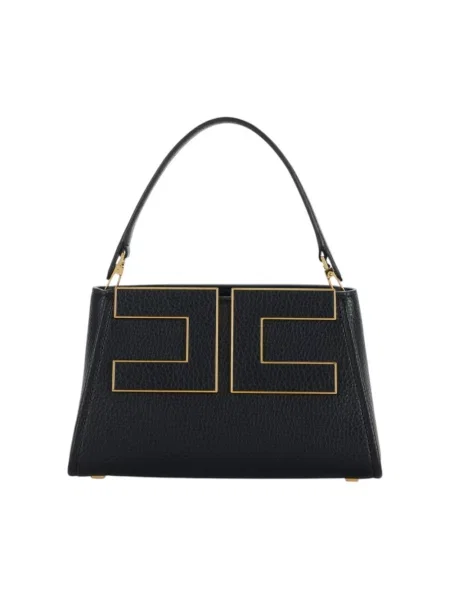 Torebka crossbody Elisabetta Franchi skórzana czarna