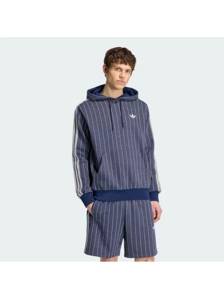 MIKINA S KAPUCÍ PINSTRIPES bílá