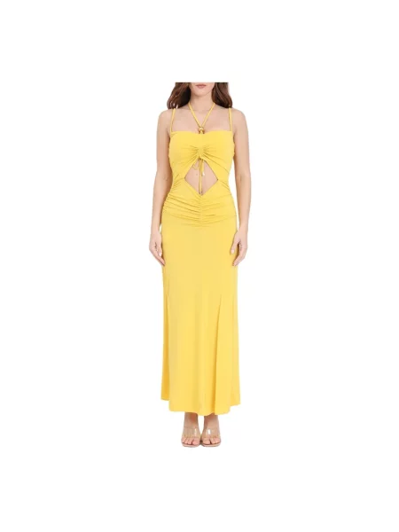 Długa sukienka maxi Simona Corsellini żółta