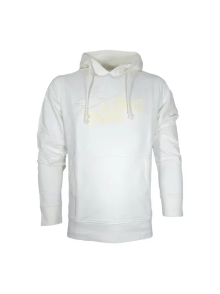 Bluza z kapturem Paul & Shark z kapturem z logo biała