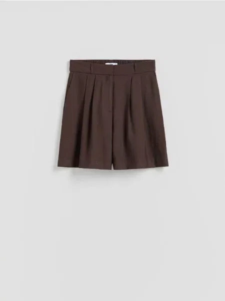 Reserved Pantaloni scurți cu conținut ridicat de maro-închis maro