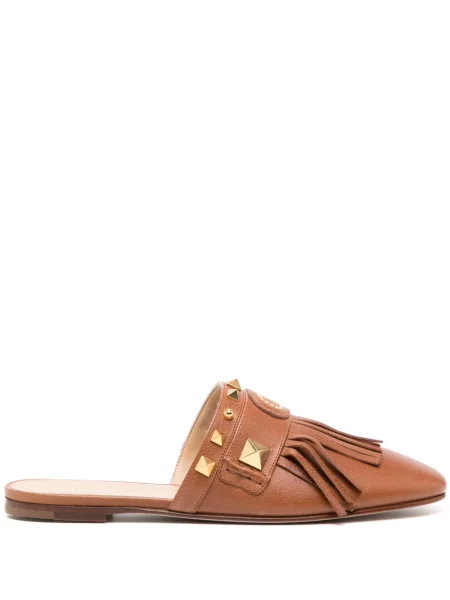 Papuci tip mules Valentino Garavani maro