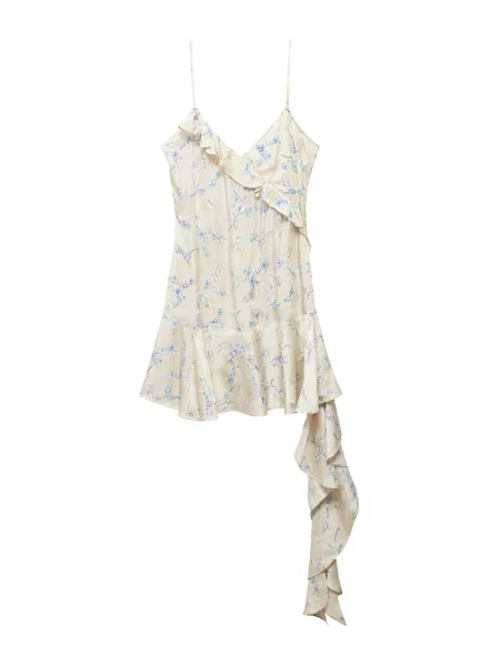 MANGO Rochie Bloom albastru deschis / verde deschis / roz pudră alb