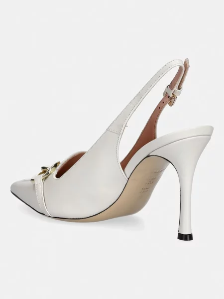Pantofi cu toc Pollini din piele bej