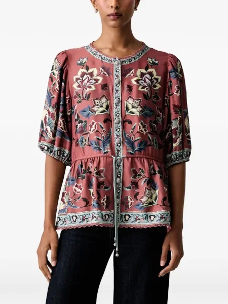 Bluză Farm Rio cu model floral cu imagine roz