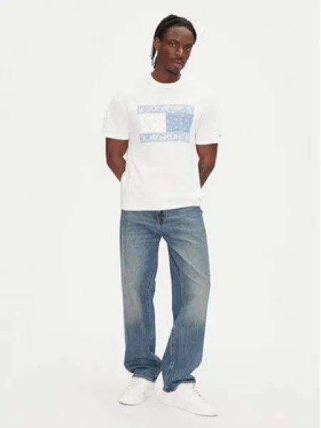 Tričko Tommy Jeans s paisley potiskem