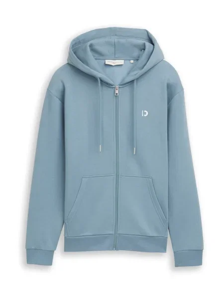 TOM TAILOR DENIM Hanorac albastru porumbel alb