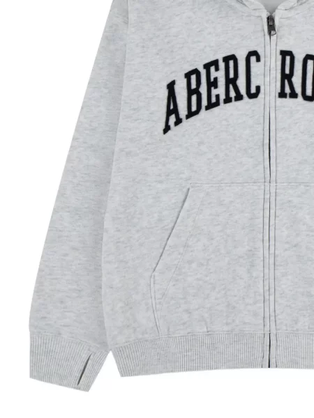 Bluza z kapturem dziecięca Abercrombie Fitch szara