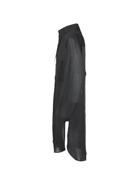 Gulerat lung cămașă Yohji Yamamoto asimetrică negru