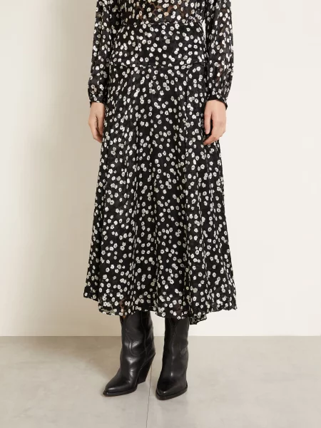 Isabel Marant Spódnica Hilza Z Jedwabiem schwarz biała