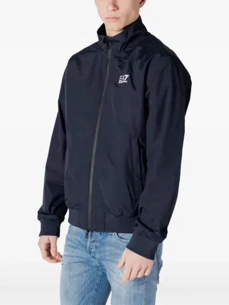 Яке тип бомбър Ea7 Emporio Armani с принт синьо