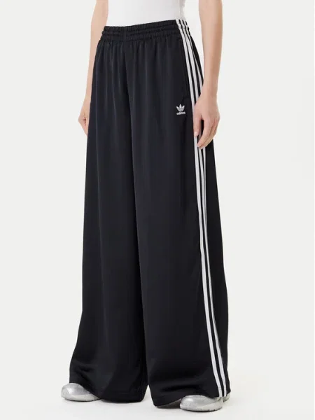 Adidas Pantaloni trening adicolor Satin Wide Leg negru