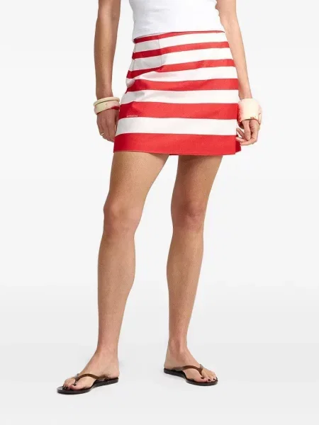 Mini fusta mini Aston Studio cu dungi mini roșu