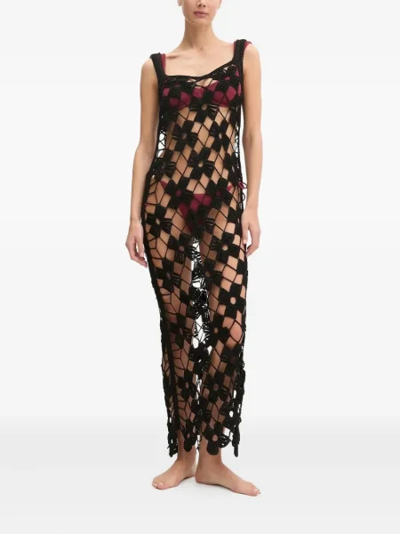 Maksi sukienka maxi Paramidonna garniturowa czarna