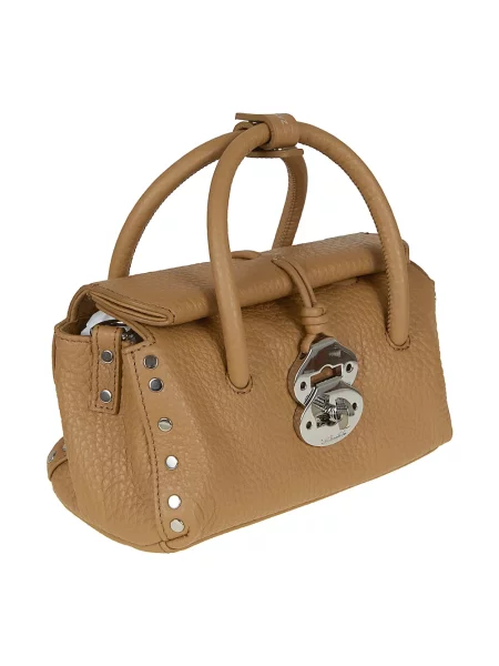 Mała torebka skórzana Zanellato brązowa