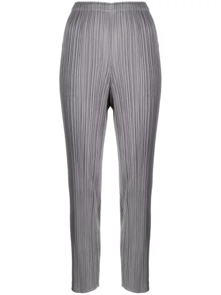 Pantaloni Pleats Please Issey Miyake plisate gri