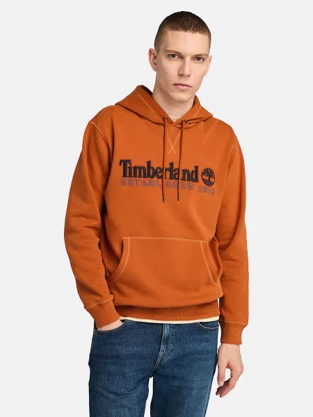Худі Timberland Established бавовна/поліестер помаранчевий