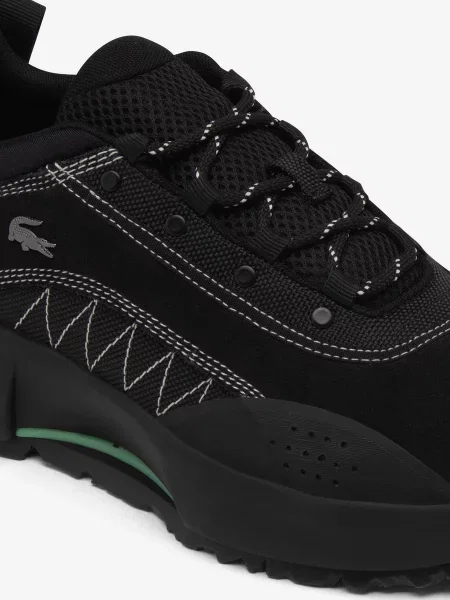 Кожаные кроссовки Lacoste черные
