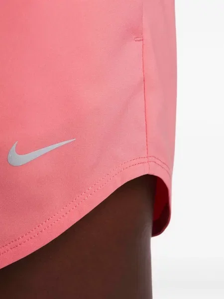 Pantaloni scurți Nike alergare cu talie înaltă în carouri albastru
