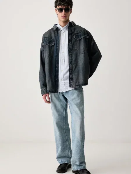 Levi's τζιν μπουφάν ανδρικό ντένιμ LENOX WESTERN OVERSHIRT μπλε