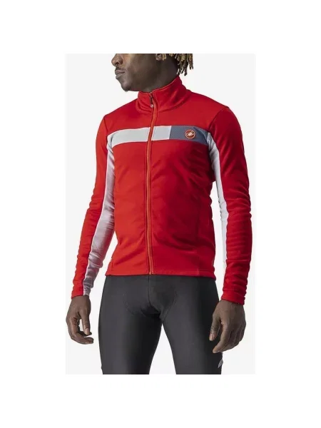 Kurtka Castelli Mortirolo 6S GORE-TEX INFINIUM™ srebrno-czerwona M czerwona