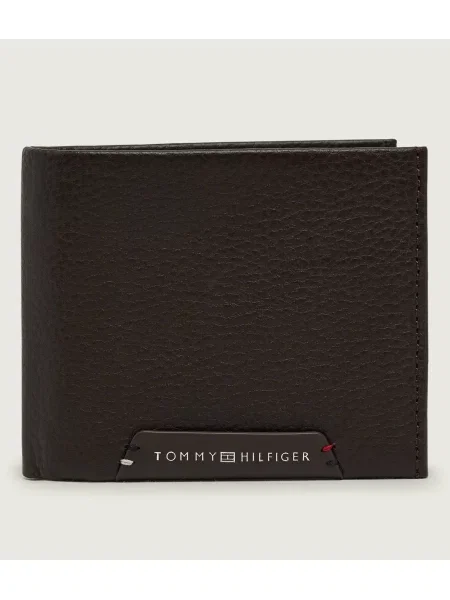 Tommy Hilfiger Bőr pénztárca Corporate Mini barna