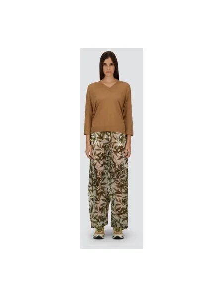 Dzianinowy sweter Herno brązowy