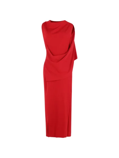Rochie maxi Cfcl drapată roșu
