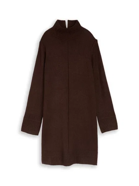 TOM TAILOR Rochie tricotat închis maro