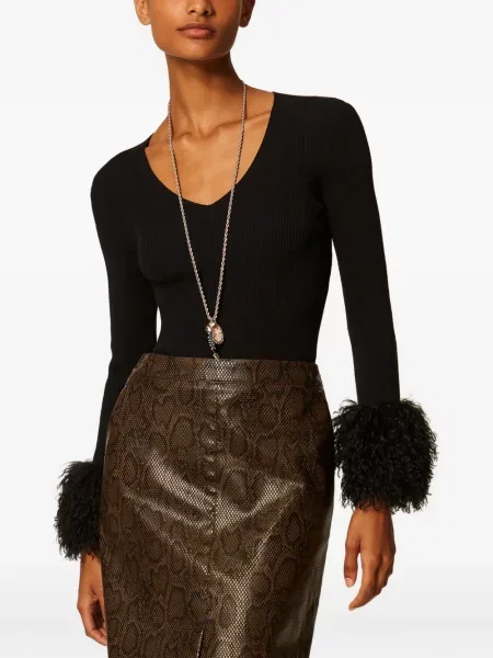 Blană artificială pulover Twinset negru