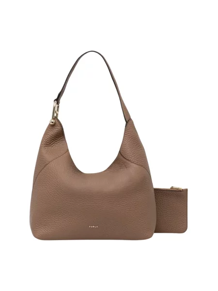 Torebka hobo Furla skórzana brązowa