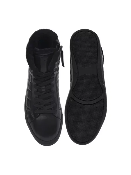 Sneakersy Baldinini skórzane pikowane czarne