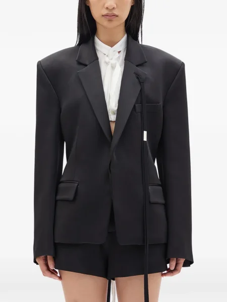 Geacă Ann Demeulemeester cu model floral negru