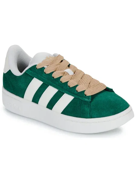 Velúr félcipő Adidas zöld
