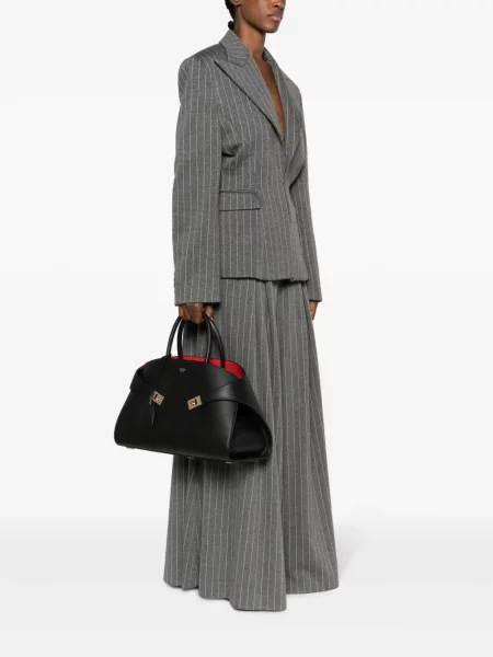 Geanta de piele Ferragamo din piele negru