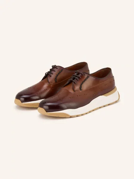 Santoni Tenisky Zuno světle hnědá