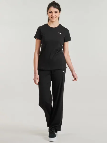 Puma Teplákové kalhoty Ess Elevated Straight Fit černá