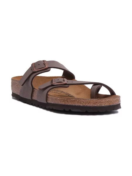 Japonki Birkenstock brązowe