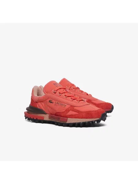 Lacoste Skórzane Sneakersy Elite Active czerwony