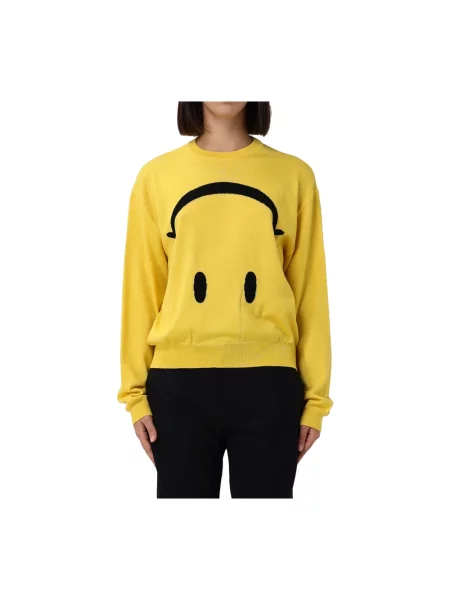 Sweter Moschino wełniany żółty