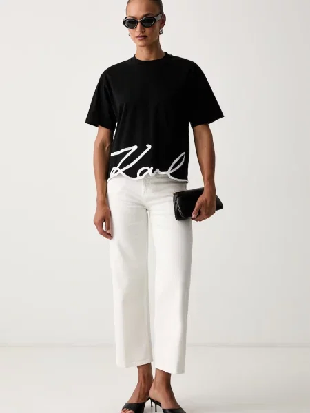 Karl Lagerfeld tričko KARL SIGNATURE čierna