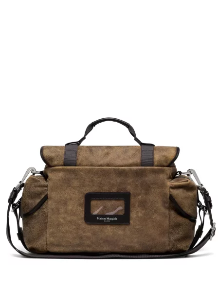 Geantă shopper Maison Margiela din piele maro
