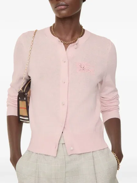 Kardigan Burberry wełniany różowy