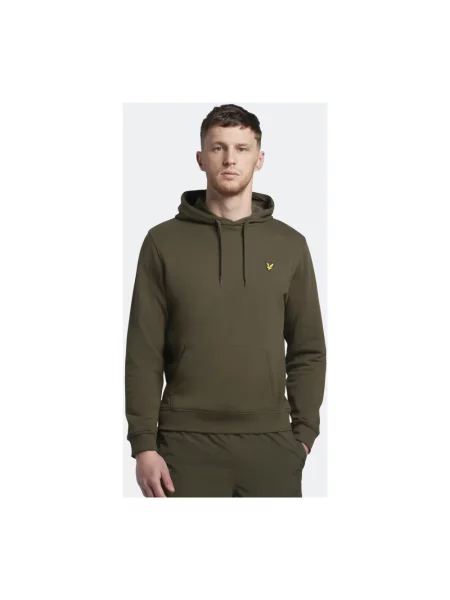 Bluza z kapturem Lyle & Scott z kapturem zielona