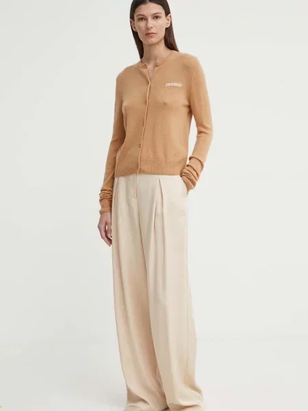 Кардиган з домішкою вовни Vinny TT Soft Wool Blen легкий коричневий