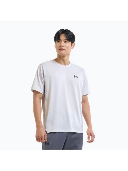 Tricou de antrenament pentru bărbați Under Armour Tech Vent distant white/black alb
