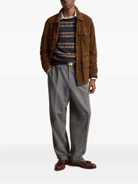 Szarvasbőr kockás húzózsinór zokni Polo Ralph Lauren fekete