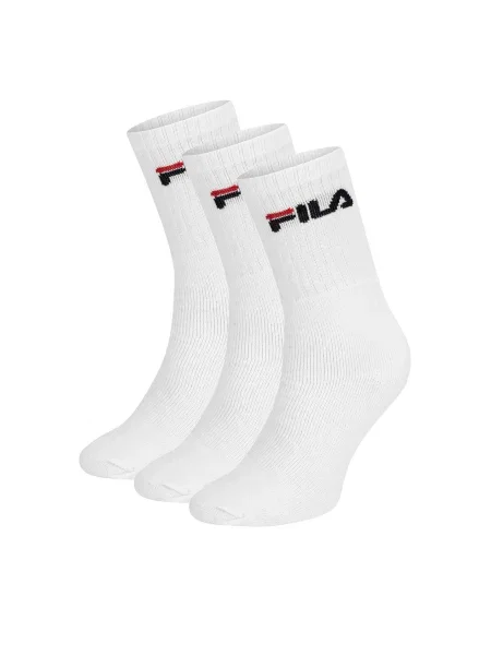 Set de 3 perechi de șosete medii unisex Fila alb