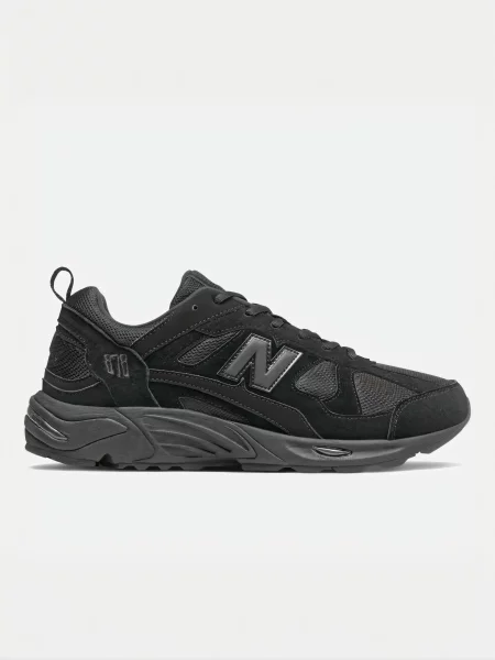 Замшевые повседневные кроссовки New Balance черные