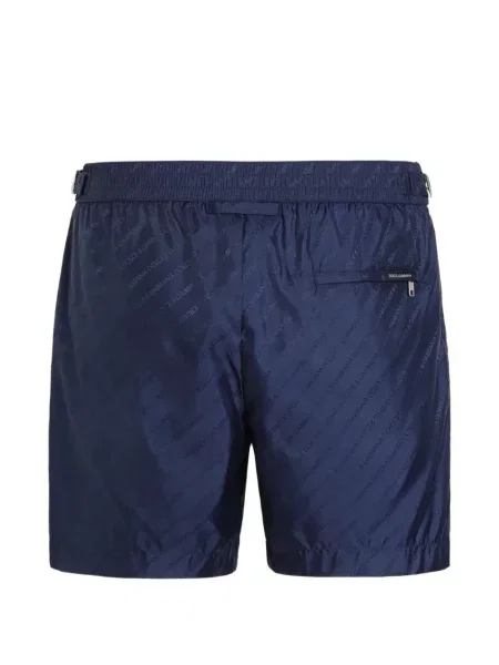 Jacquard boxeralsó Dolce & Gabbana autogrammal kék